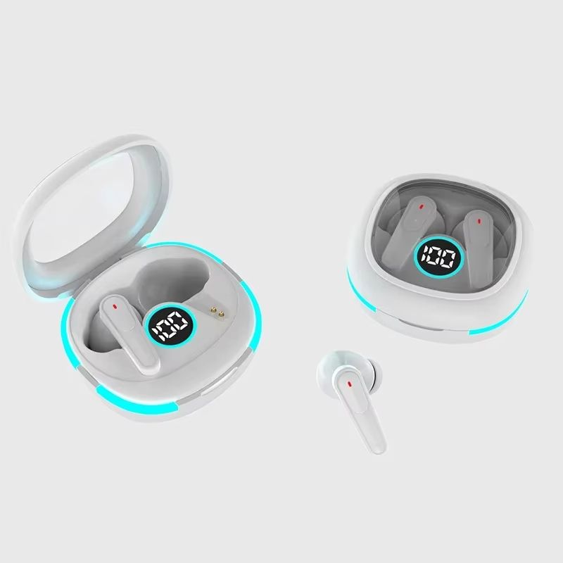 New PLUS50 Bluetooth Earphones Dual Noise Reduction Low Latency In-Ear Long Battery Life Digital Display Helmet Headsets