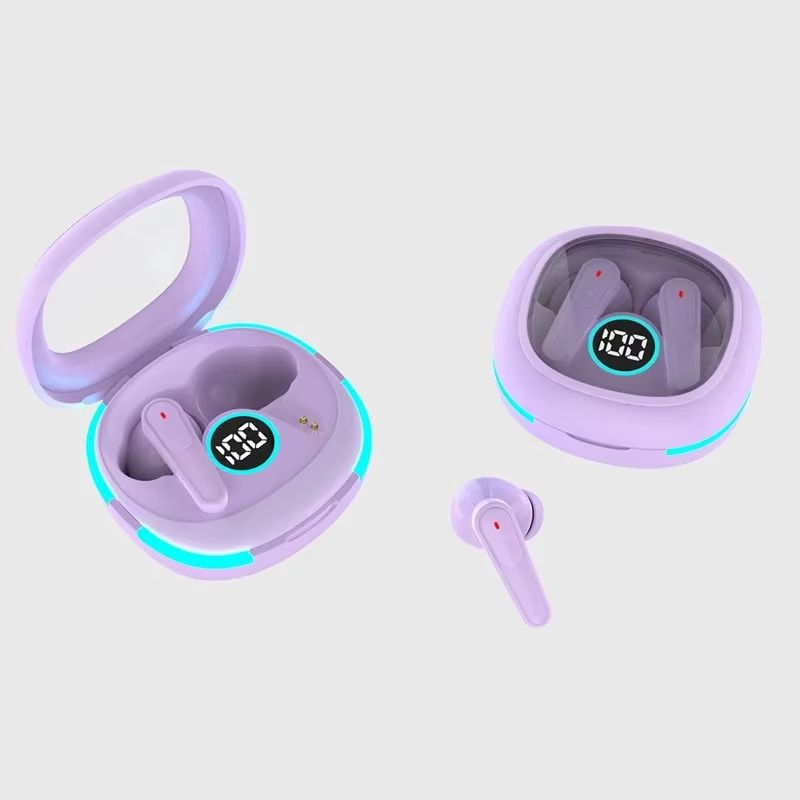 New PLUS50 Bluetooth Earphones Dual Noise Reduction Low Latency In-Ear Long Battery Life Digital Display Helmet Headsets