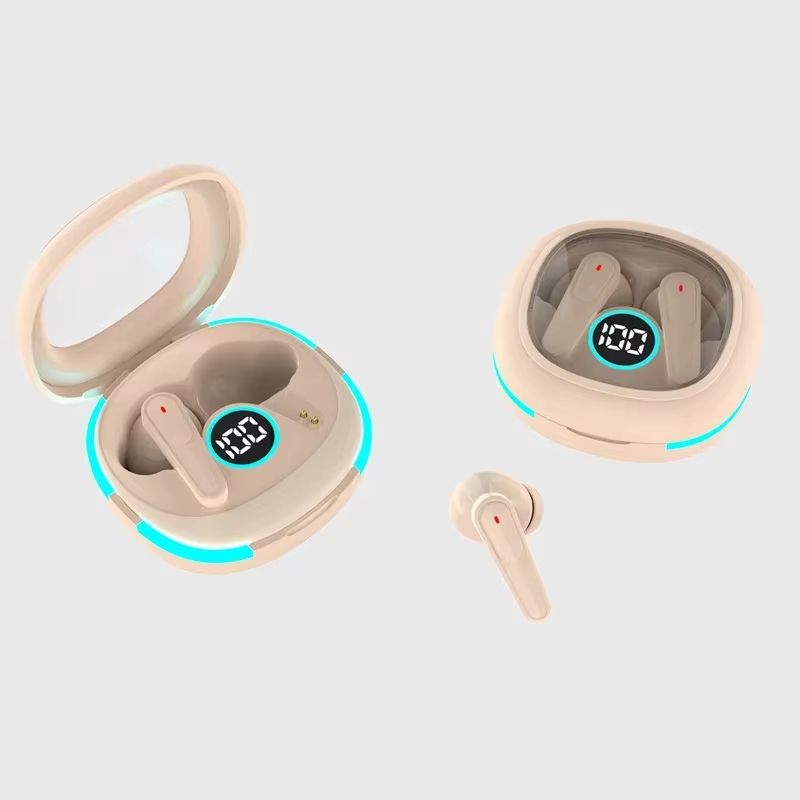 New PLUS50 Bluetooth Earphones Dual Noise Reduction Low Latency In-Ear Long Battery Life Digital Display Helmet Headsets