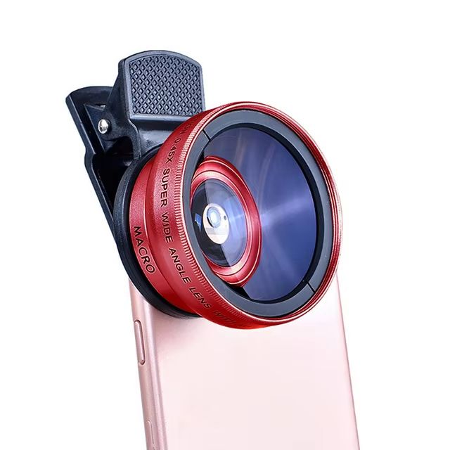 2 IN 1 Lens Universal Clip 37mm Mobile Phone Lens Professional 0.45x 49uv Super Wide-Angle + Macro HD Lens For iPhone 13