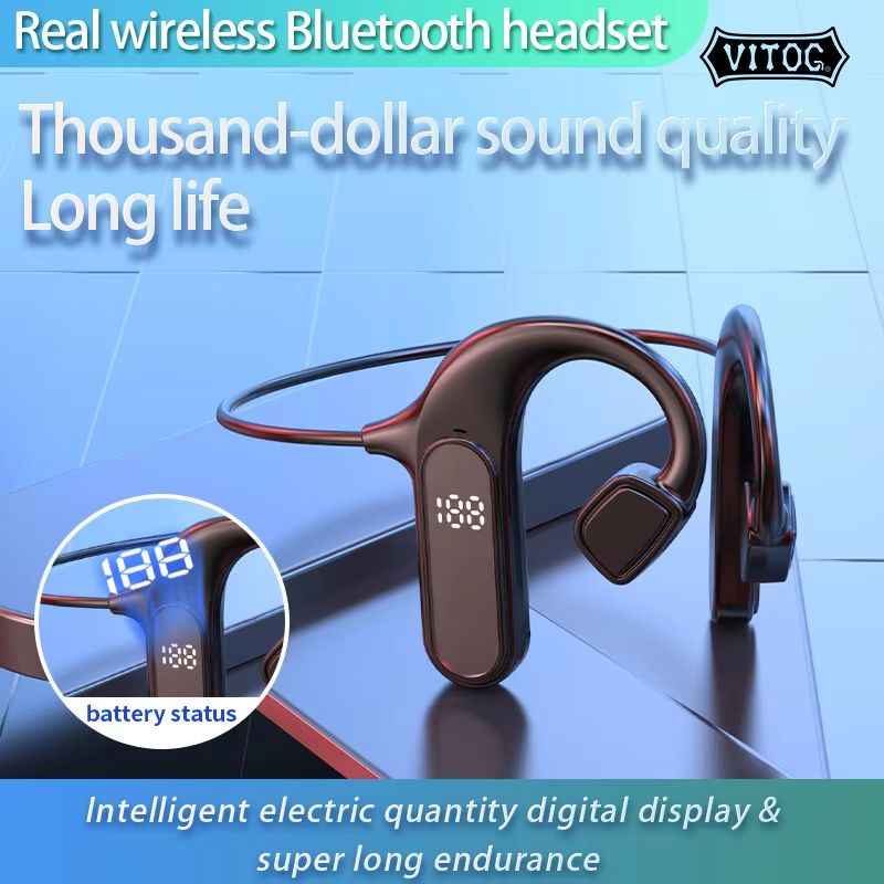 Bone Conduction Headphones Wireless earbuds Bluetooth 5.2 Earphones Ear Hook Comfortable Waterproof Sports Headset With Mic
