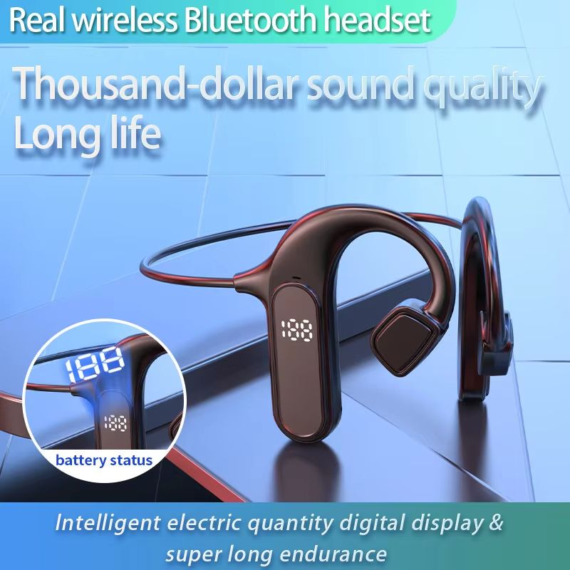 Bone Conduction Headphones Wireless earbuds Bluetooth 5.2 Earphones Ear Hook Comfortable Waterproof Sports Headset With Mic
