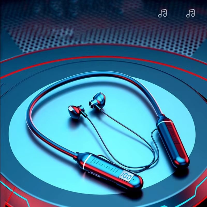 Wireless Sports Earbud Secure Closure Long Hours Play, IPX5 Waterproof Noise Cancelling Microphone for Fitness