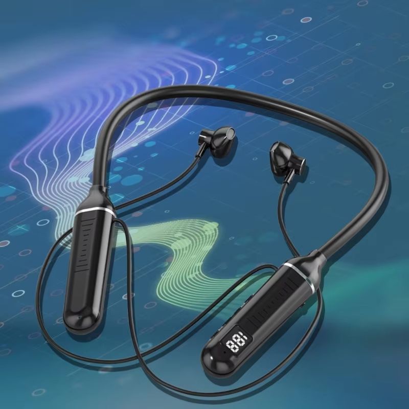 Wireless Sports Earbud Secure Closure Long Hours Play, IPX5 Waterproof Noise Cancelling Microphone for Fitness