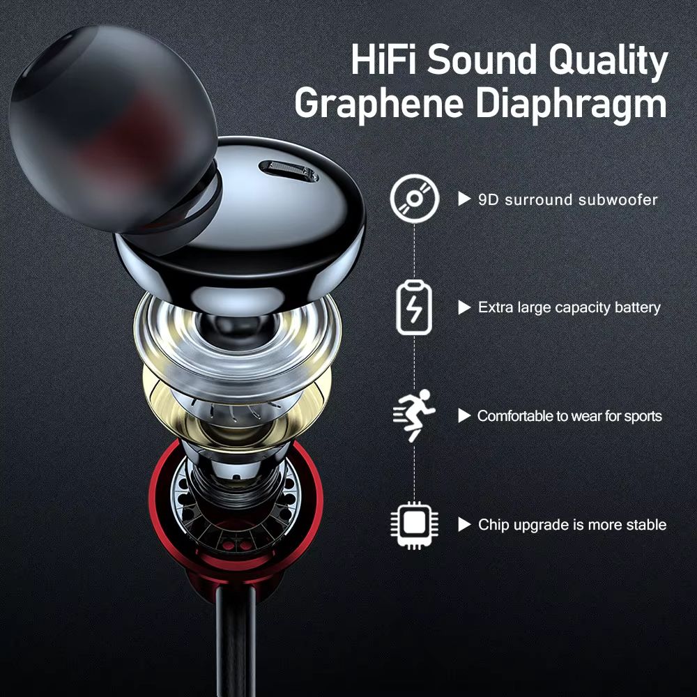 Wireless Headphones Noise Canceling Bluetooth Headphone Bass Stereo Music Bluetooth Earphone HD Microphone