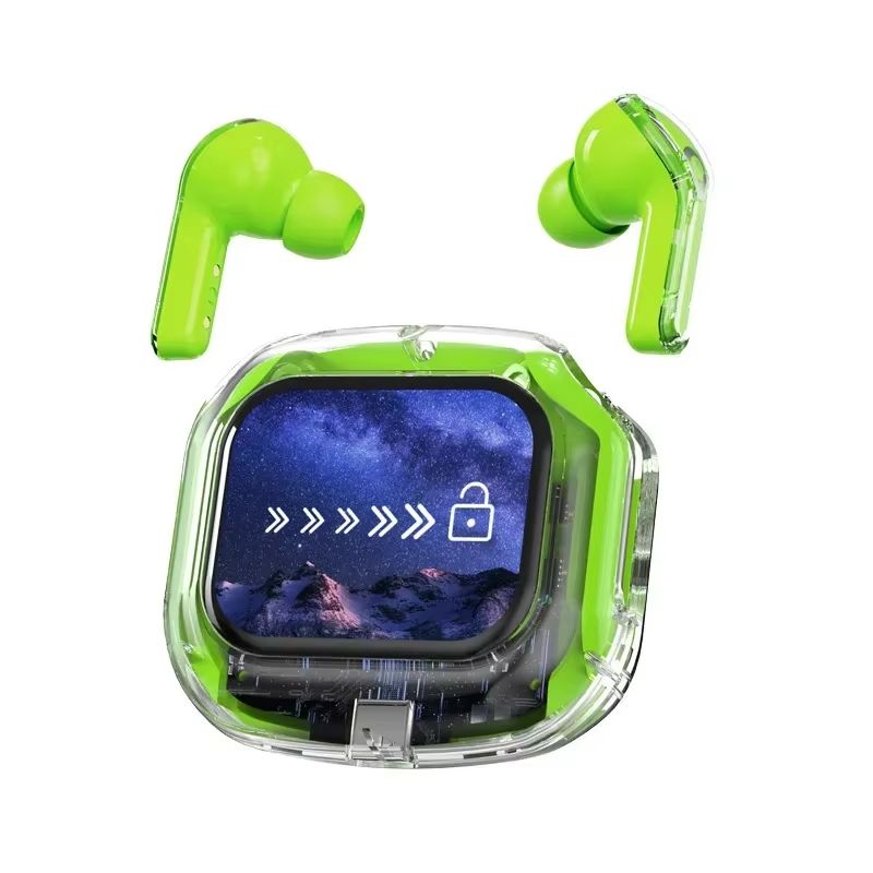 wireless earphones ANC Bluetooth headset LED screen noise cancelling Android iOS sports earphones with microphone
