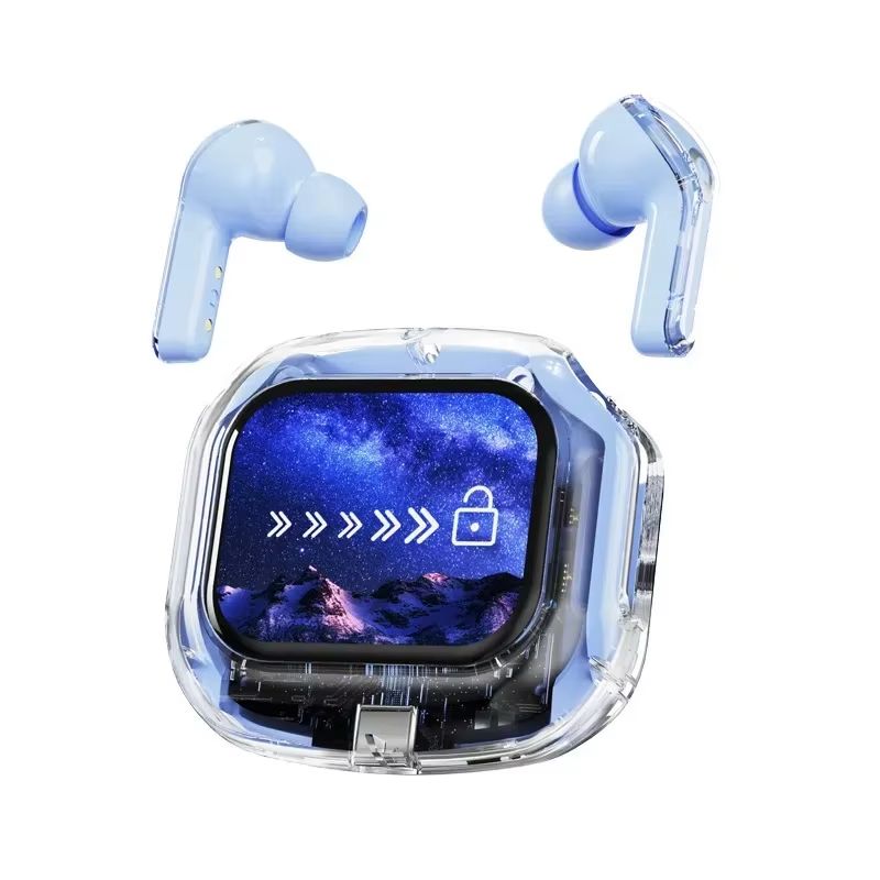 wireless earphones ANC Bluetooth headset LED screen noise cancelling Android iOS sports earphones with microphone