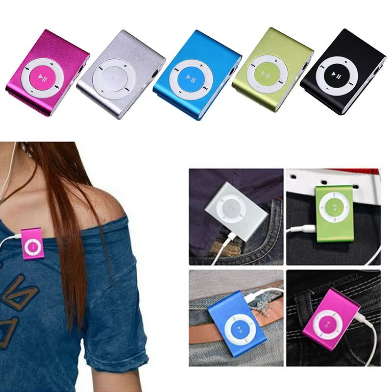 1Pcs Mini MP3 Player Music Media Mini Clip Support TF Card Stylish Design Fashionable Portable Mini USB MP3 Player Walkman