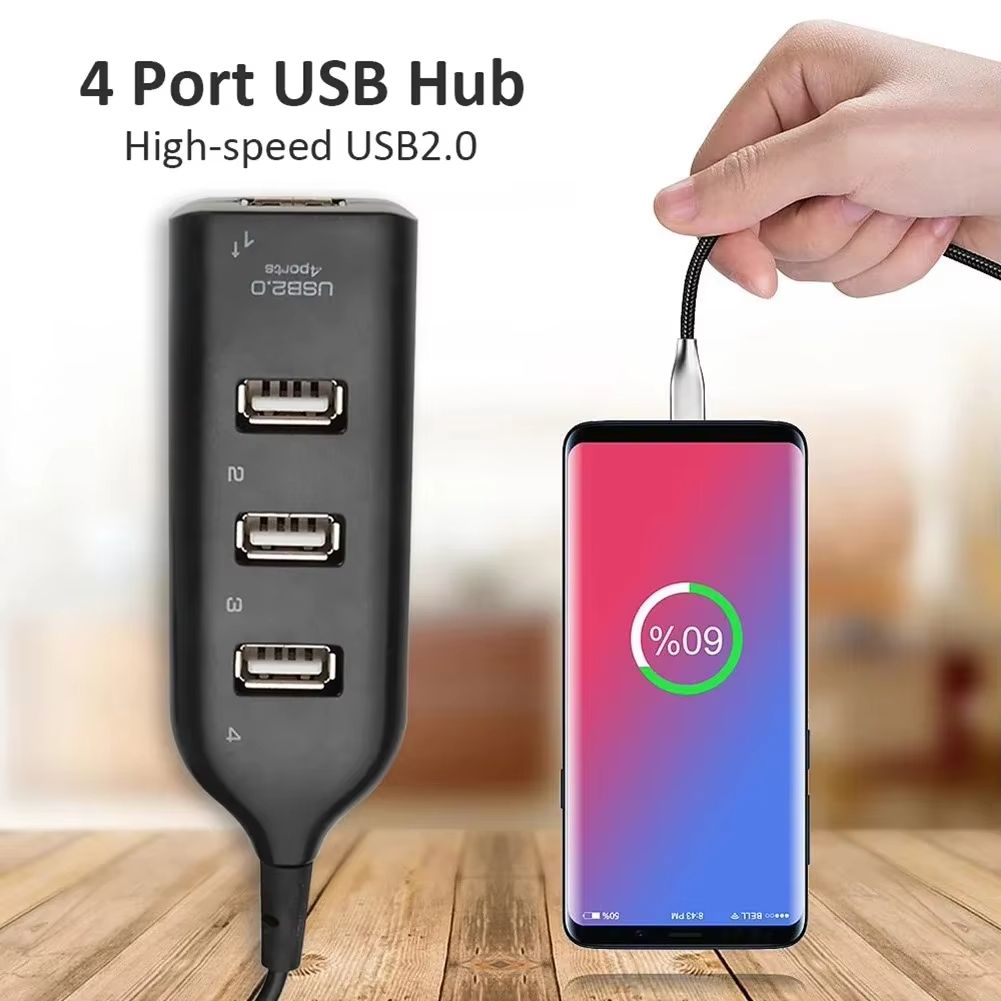 4 Port USB 2.0 Hubs Multi USB Splitter Hub Expander High Speed Transfer OTG Adapter for Macbook Pro Laptop Computer Accessories