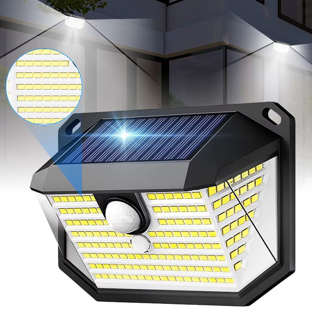 178 LED Wall Light Outdoor Solar Lampwith Motion Sensor Rechargeable External Solar Lamp Street Lights for Garden Decoration