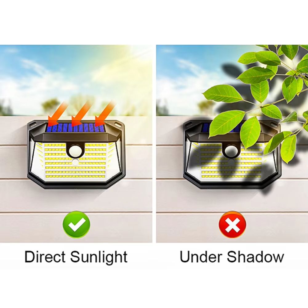 178 LED Wall Light Outdoor Solar Lampwith Motion Sensor Rechargeable External Solar Lamp Street Lights for Garden Decoration