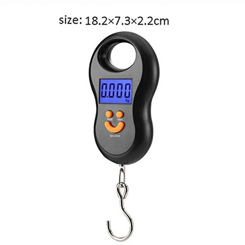 Electronic 50Kg 10g Hanging Scale LCD Digital Scale BackLight Fishing Weights Pocket Scale Luggage Scales