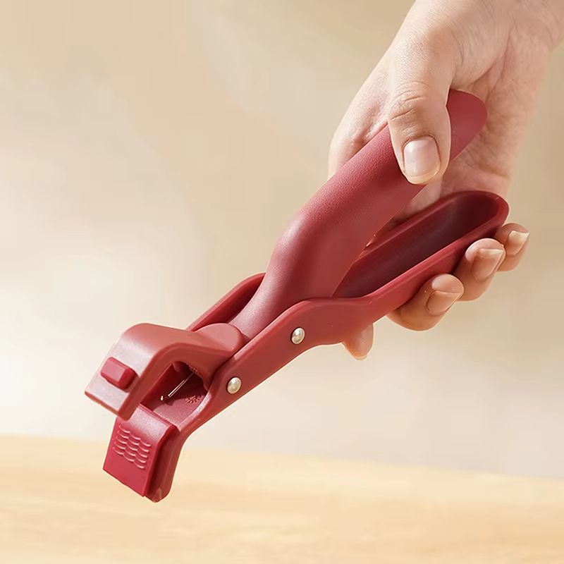 Anti-scald Gripper Clip Hot Dish Non-slip Gripper Plate Bowl Clip Holder Retriever Tongs Silicone Handle Kitchen Tool