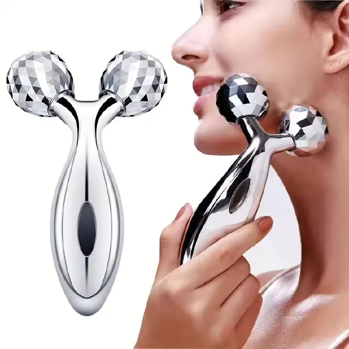 3D Roller Massager Facial Beauty Device For Muscle Lifting & Skin Care, Manual Massager For Women Men