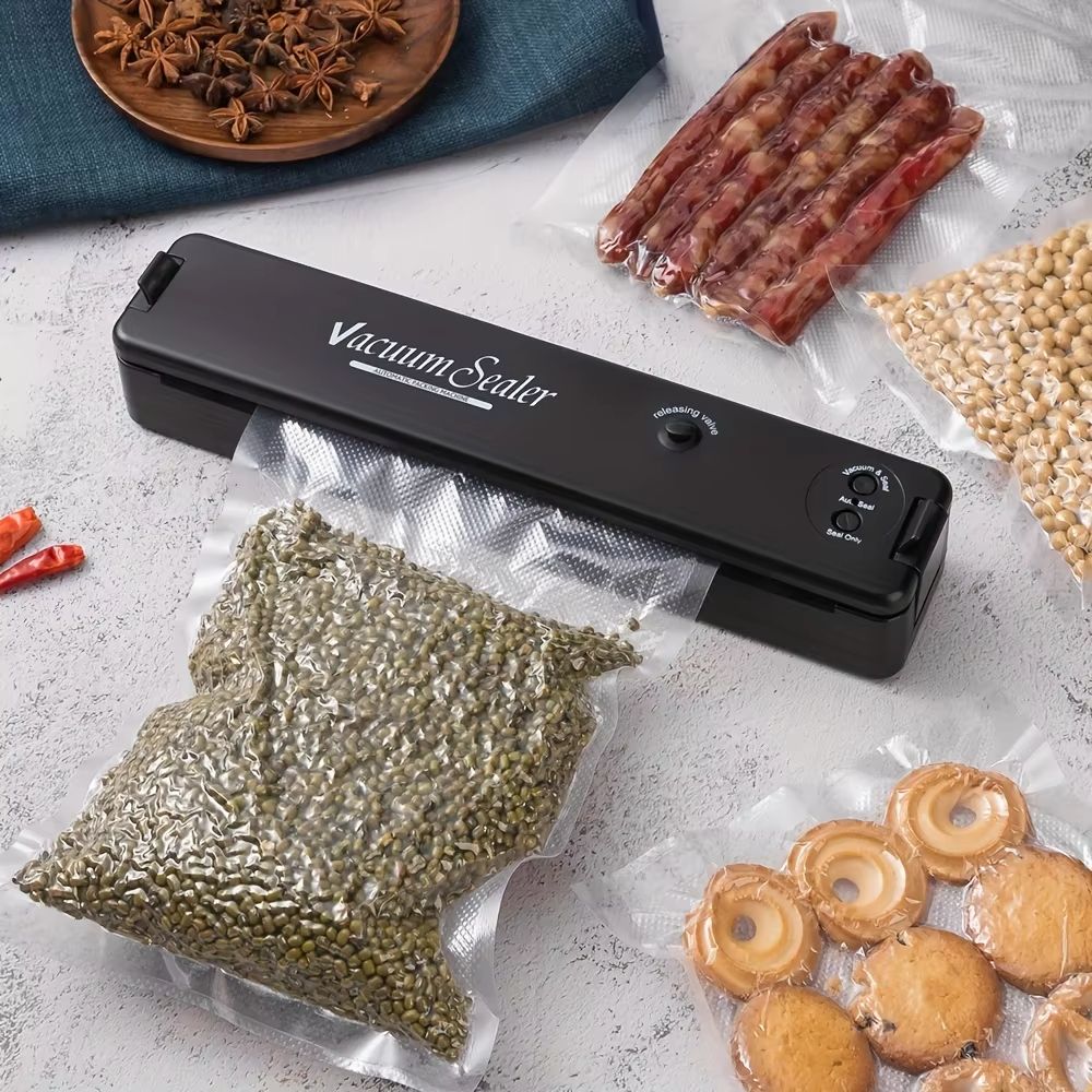 Vacuum Sealer Machine Food Vacuum Sealer For Food Saver Automatic Air Sealing System For Food Storage Dry With 10pcs Seal Bags
