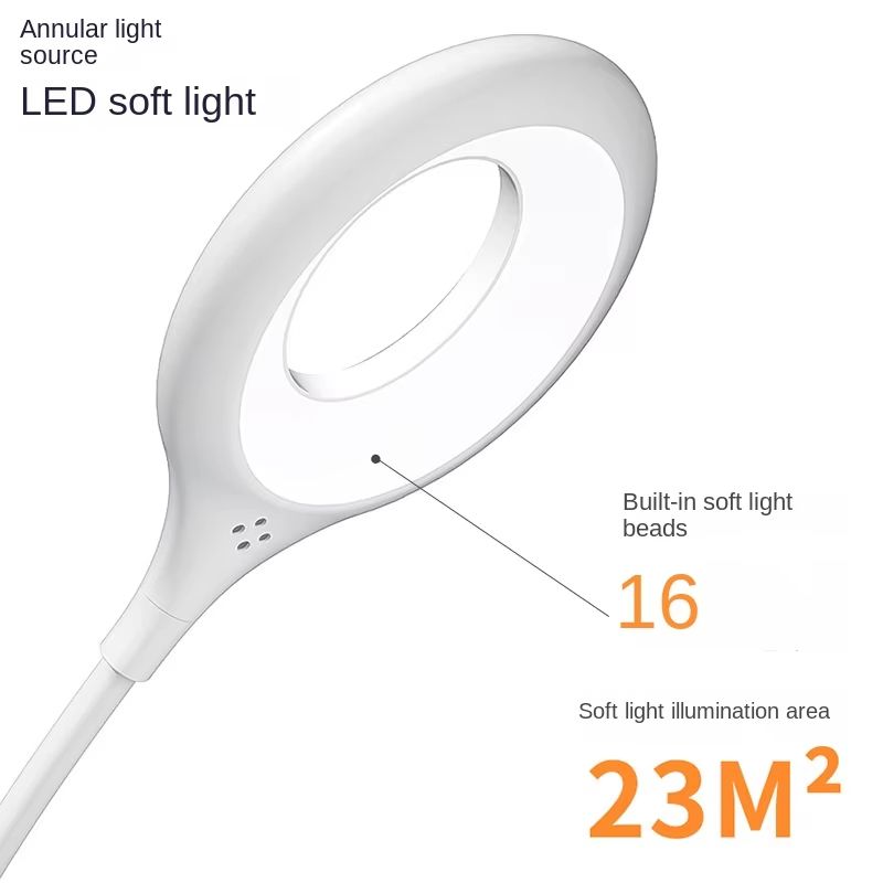 Portable LED desk lamp USB soft desk lamp intelligent voice reading lamp computer laptop eye protection lighting tri color dimming