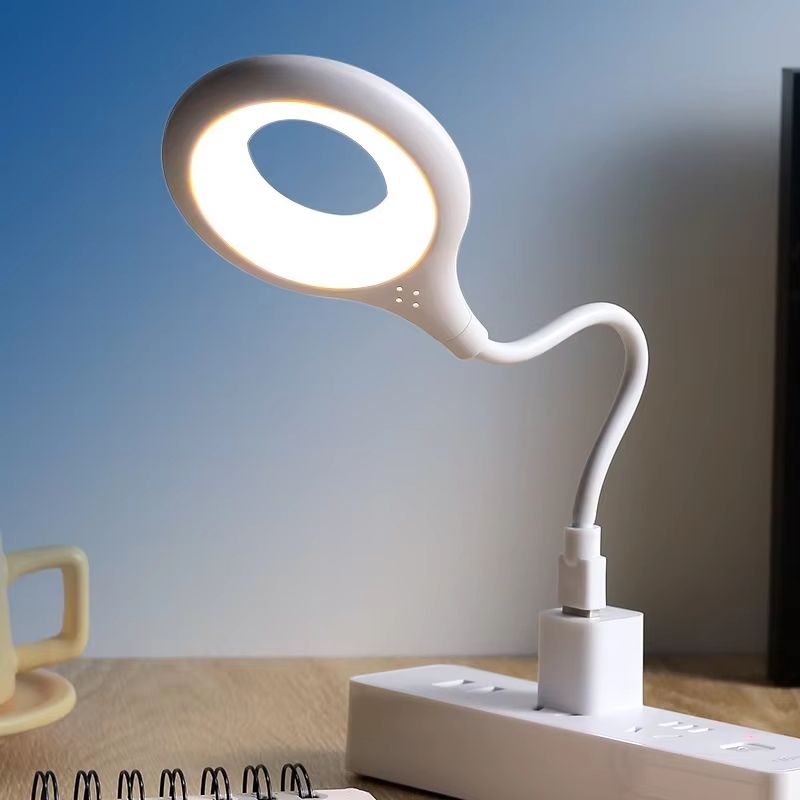 Portable LED desk lamp USB soft desk lamp intelligent voice reading lamp computer laptop eye protection lighting tri color dimming