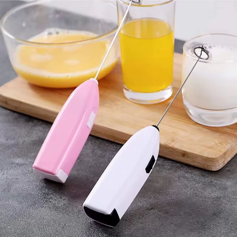 Electric Egg Beater Milk Frother For Coffee Household Kitchen Mini Stainless Steel Coffee Milk Tea Blender