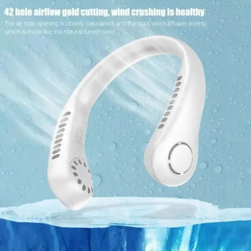 Portable Hands-Free Neck Fan,Bladeless Rechargeable 3-Speed Air Cooler,Battery Life&High Wind Speed for Outdoor, Sports, Travel