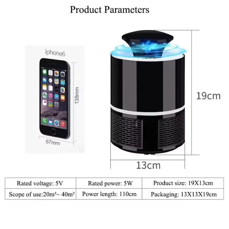 Household Anti Mosquito Killer Lamp USB Charging Mosqui Indoor Physical Fly Killing Mosquito No Noise LUV Repellent Lamp