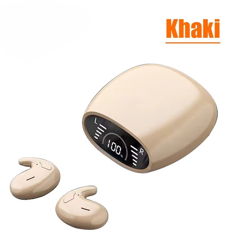 Stealth new sleep wireless earbuds TWS Bluetooth hidden earbuds IPX7 waterproof noise-cancelling sports earbuds Black