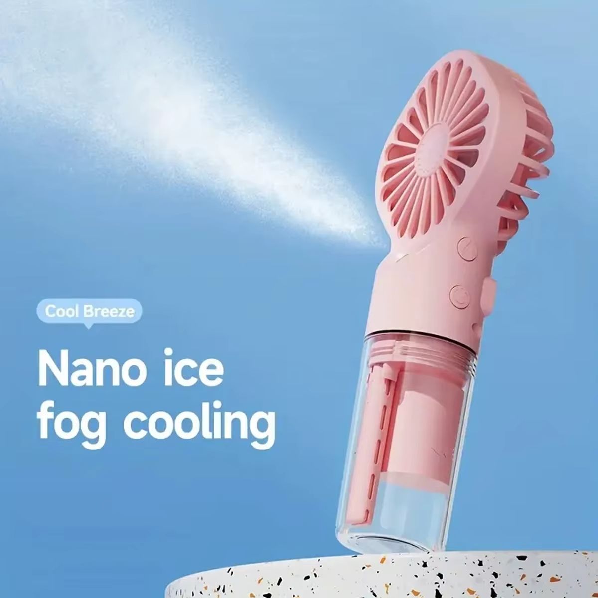 Handheld Mini Fan Air Conditioner USB Rechargeable Portable Mist Cooler Cooling Spray Humidifier Fan for Home/Office/Dorm Neck