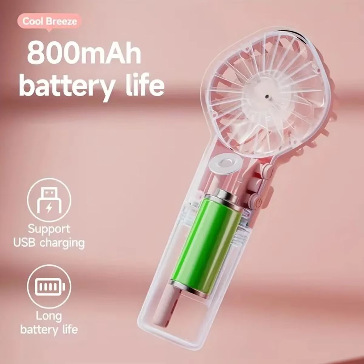 Handheld Mini Fan Air Conditioner USB Rechargeable Portable Mist Cooler Cooling Spray Humidifier Fan for Home/Office/Dorm Neck