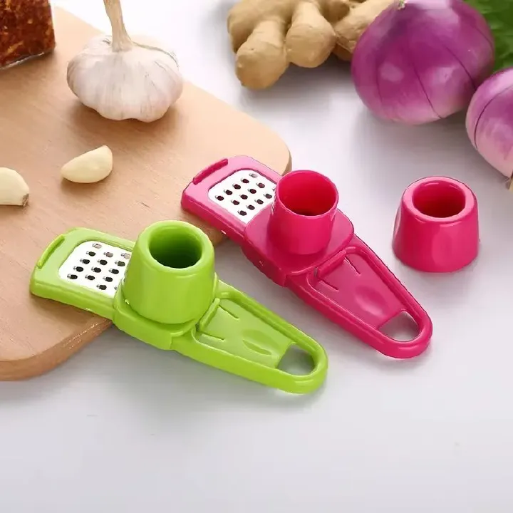 New Ginger Garlic Crusher Press Garlic Grinding Grater Cutter Peeler Manual Garlic Mincer Chopping Tool Kitchen Accessories