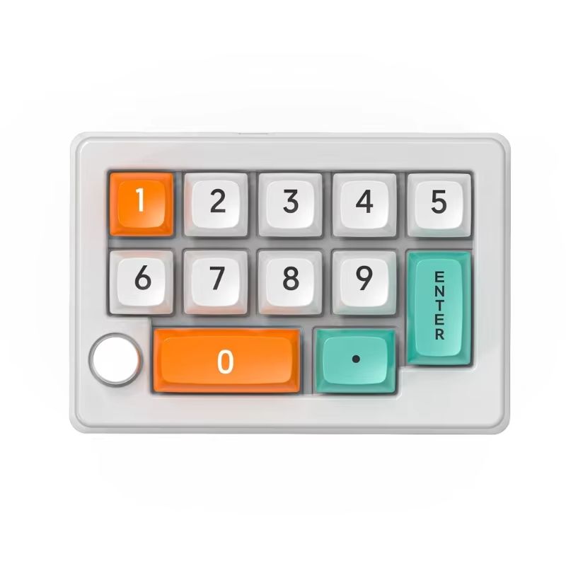 12-Key Handed Wireless Mechanical Keyboard with 12 Programmable Keys and Lights 2.4Ghz 3Modes Small Keypad