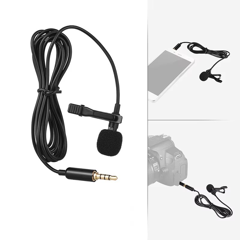 Portable Lavalier Mini Microphone Condenser Clip-on Lapel Mic Wired USB 3.5mm Type-C Microfon For Phone for Laptop PC Smartphone