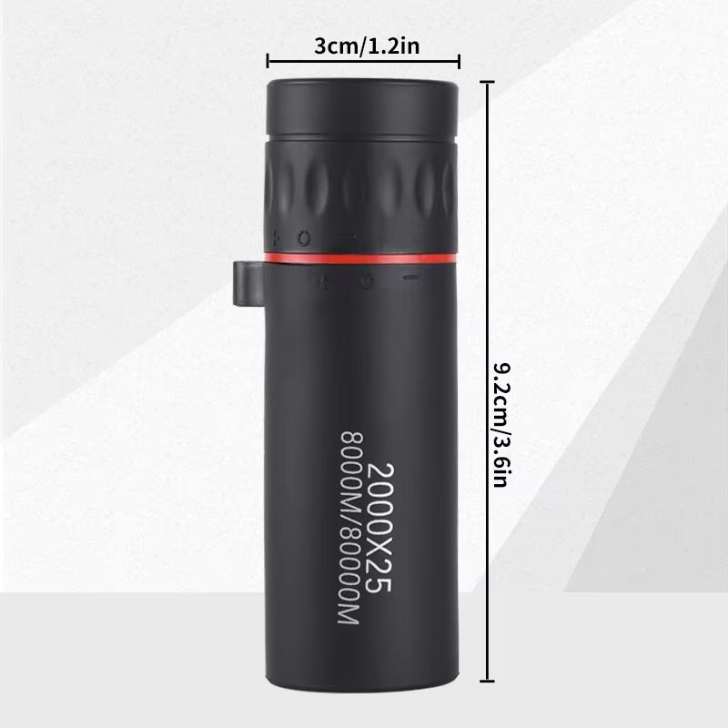 Outdoor 2000x25 HD Monocular Telescope Mini Portable Mobile Phone Telescope with Holder Camping Hunting Birdwatching Telescopes