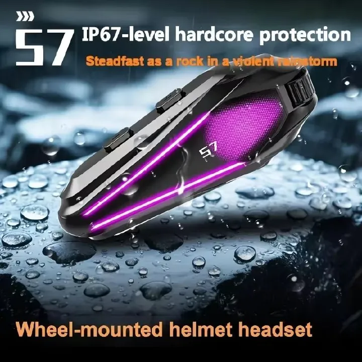 S7 external helmet Bluetooth headset with high sound quality, waterproof, frost-resistant, noise reduction, and team ride intercom headset