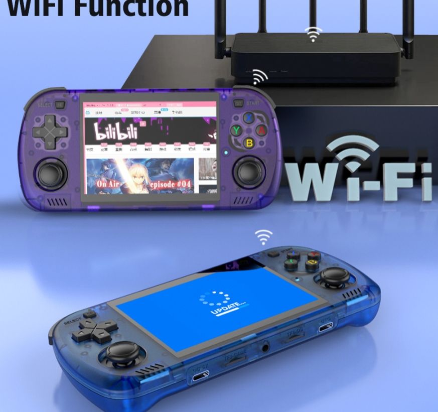 BOYHOM Green R36H PRO MAX Retro Gaming Console 4.2-inch IPS Screen RK3326 Processor 3000mAh Battery Open-Source Linux System Por