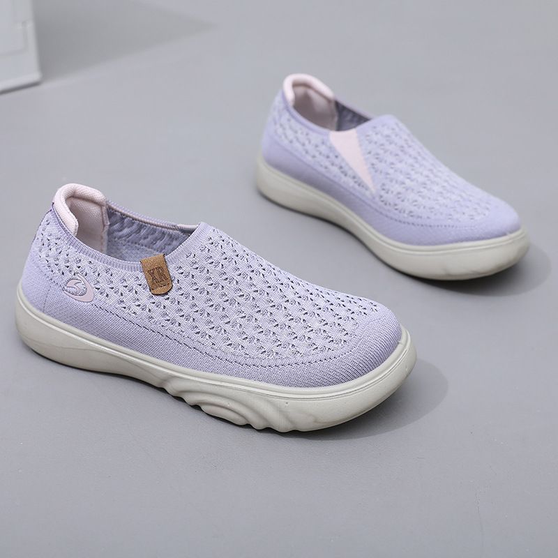 Autumn Shoes for Women Breathable Comfortable Slip-on Loafers Non-slip Thick Sole Casual Flat Shoes for Women