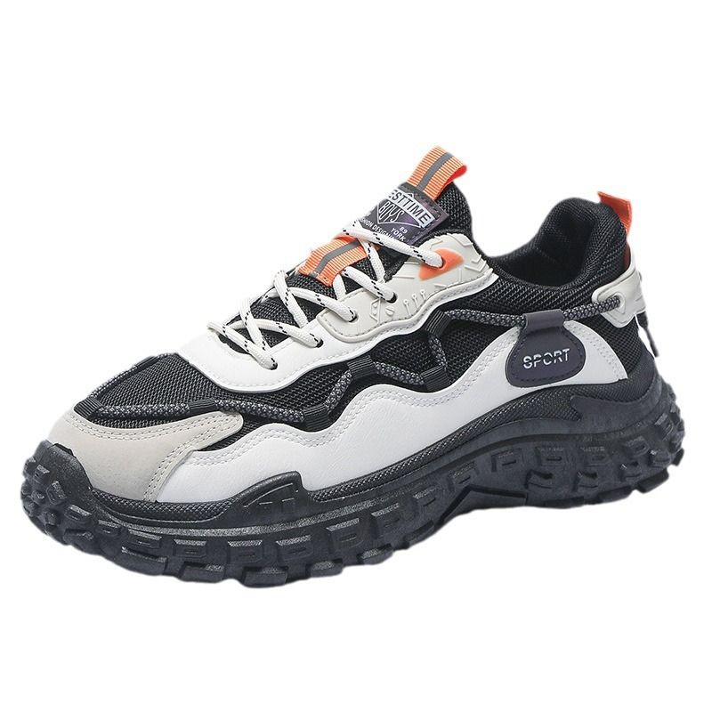 New Men's Shoes Breathable Mesh Surface All Sports Leisure Running Thick Soled Men's Sneakers