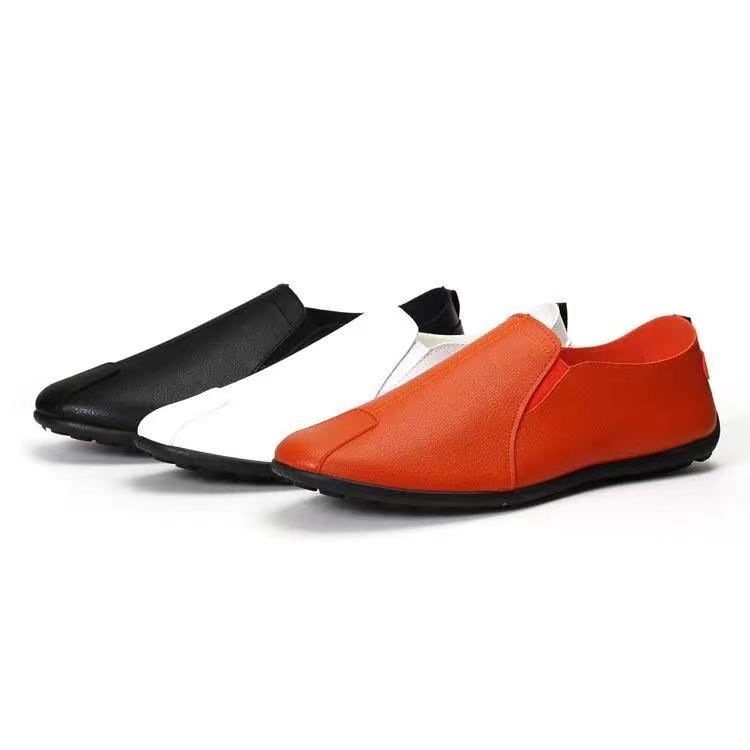Men Leather Casual Shoes Autumn New Men Casual Fashion Breathable Comfortable Wear Resistant Soft Sole Non Slip Leather Loafers
