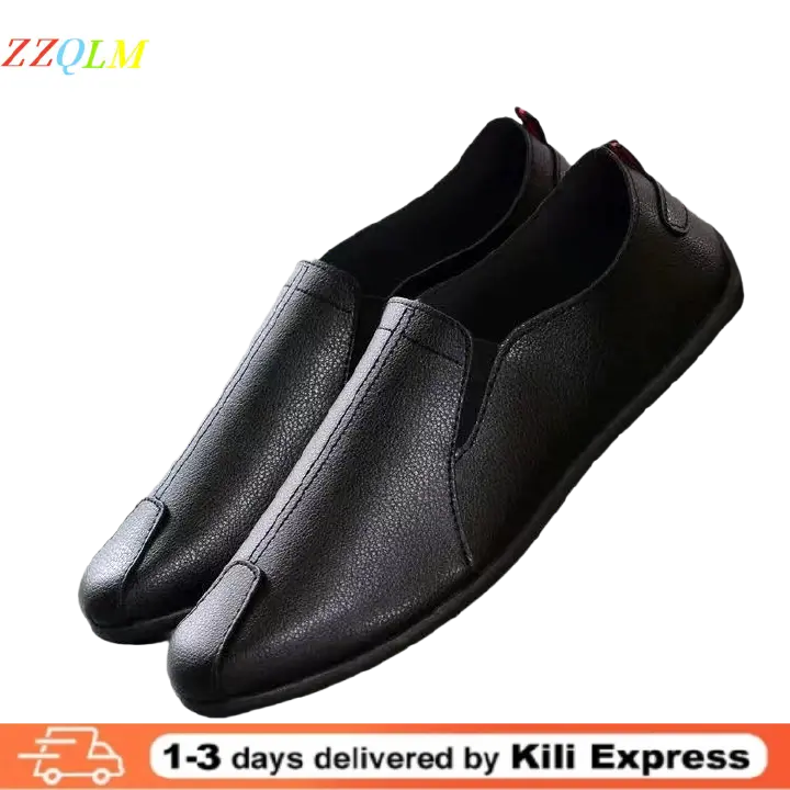 Men Leather Casual Shoes Autumn New Men Casual Fashion Breathable Comfortable Wear Resistant Soft Sole Non Slip Leather Loafers