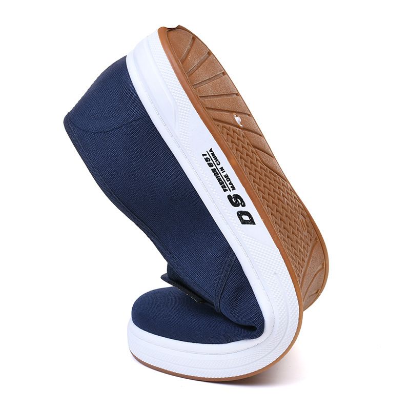 Breathable Men's Canvas Shoes Slip-on Loafers Fashion Casual Sneaker for Men Vulcanized Shoes Light Walking Flats