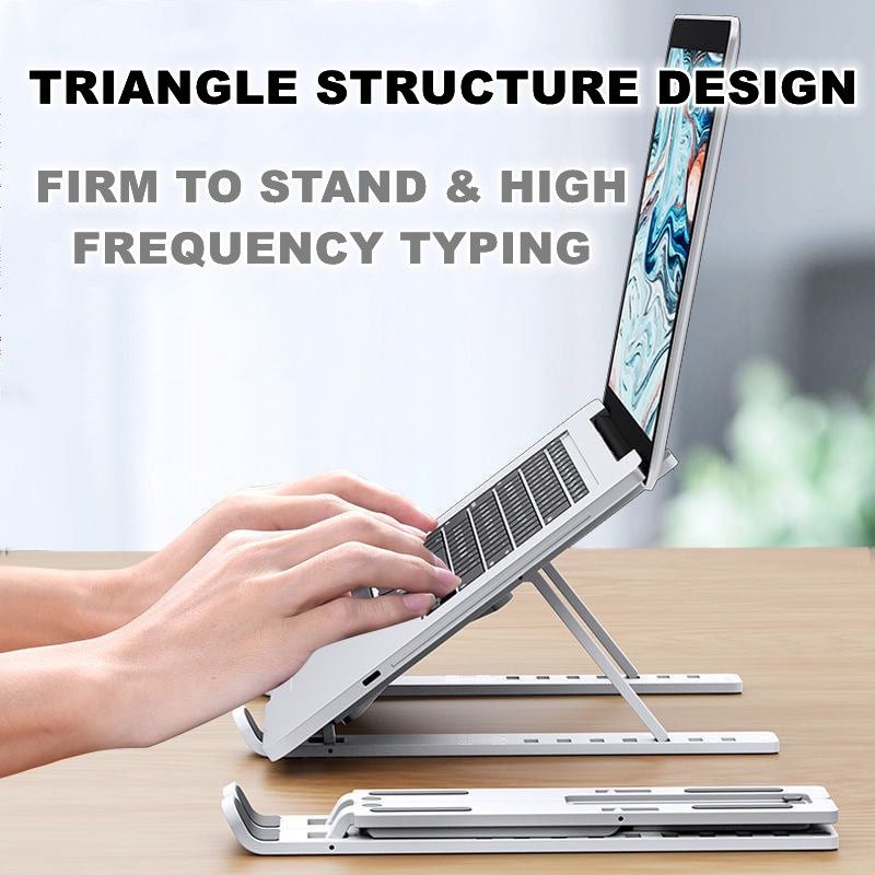 Foldable Laptop Stand Notebook Stand Portable Laptop Holder Tablet Stand Computer Support For MacBook Air Pro ipad Black mobile phone holder