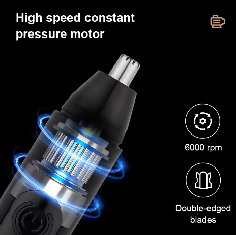 Men's Electric Nose Ear Eyebrow Hair Trimmer Electric Cleaning Tool for Shaving Low Noise Portable Mini Shaving Nose Hair