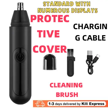 Men's Electric Nose Ear Eyebrow Hair Trimmer Electric Cleaning Tool for Shaving Low Noise Portable Mini Shaving Nose Hair