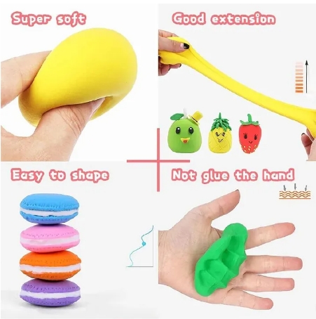 12 Color Non Toxic Modeling Clay Soft Easy To Shape For Kids Art DIY Crafts Creative Learning Toys