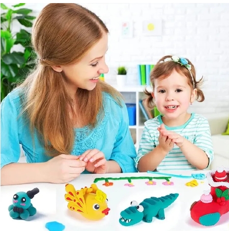 12 Color Non Toxic Modeling Clay Soft Easy To Shape For Kids Art DIY Crafts Creative Learning Toys