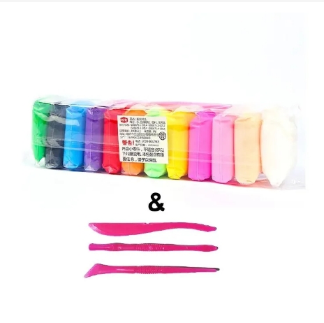 12 Color Non Toxic Modeling Clay Soft Easy To Shape For Kids Art DIY Crafts Creative Learning Toys