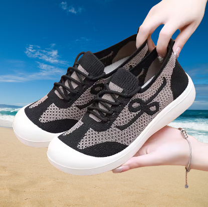 New Women's Shoes Casual Sneaker Outdoor Travel Shoes Walking Shoes Breathable Mesh Fashion Plus Size Cream Yellow