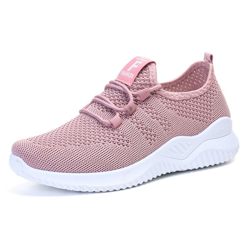 New Casual Flats Shoes For Women Comfort Soft Bottom Sports Shoes Breathable Mesh Runing Shoes Lightweight Sneakers Brown
