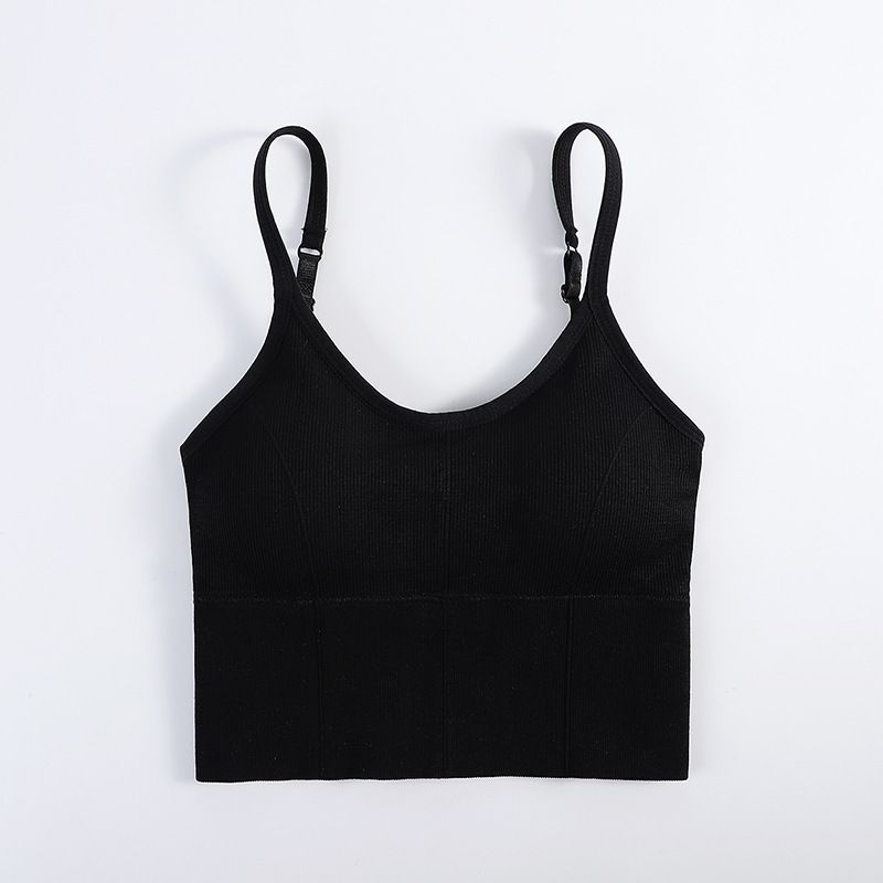 3*PC Kaka's same style beautiful back, big u, wrapped chest, strapless outer layer, bottom strap without steel ring, chest pad, vest, underwear black one size fits all