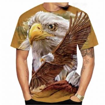 Stylish 3D Tiger Print Men's Crew Neck T-Shirt: Comfy Short Sleeve Summer Tee, Perfect for Daily Wear, Vacations, and Resorts
