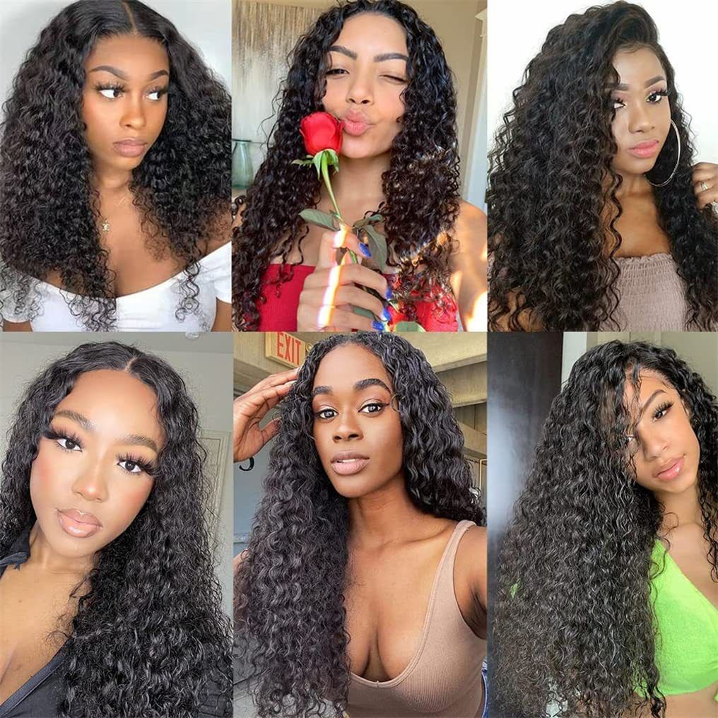 Popular Lady Water Wave Human Hair European &amp; American Natural Fiber Fair Curtain Women Wigs