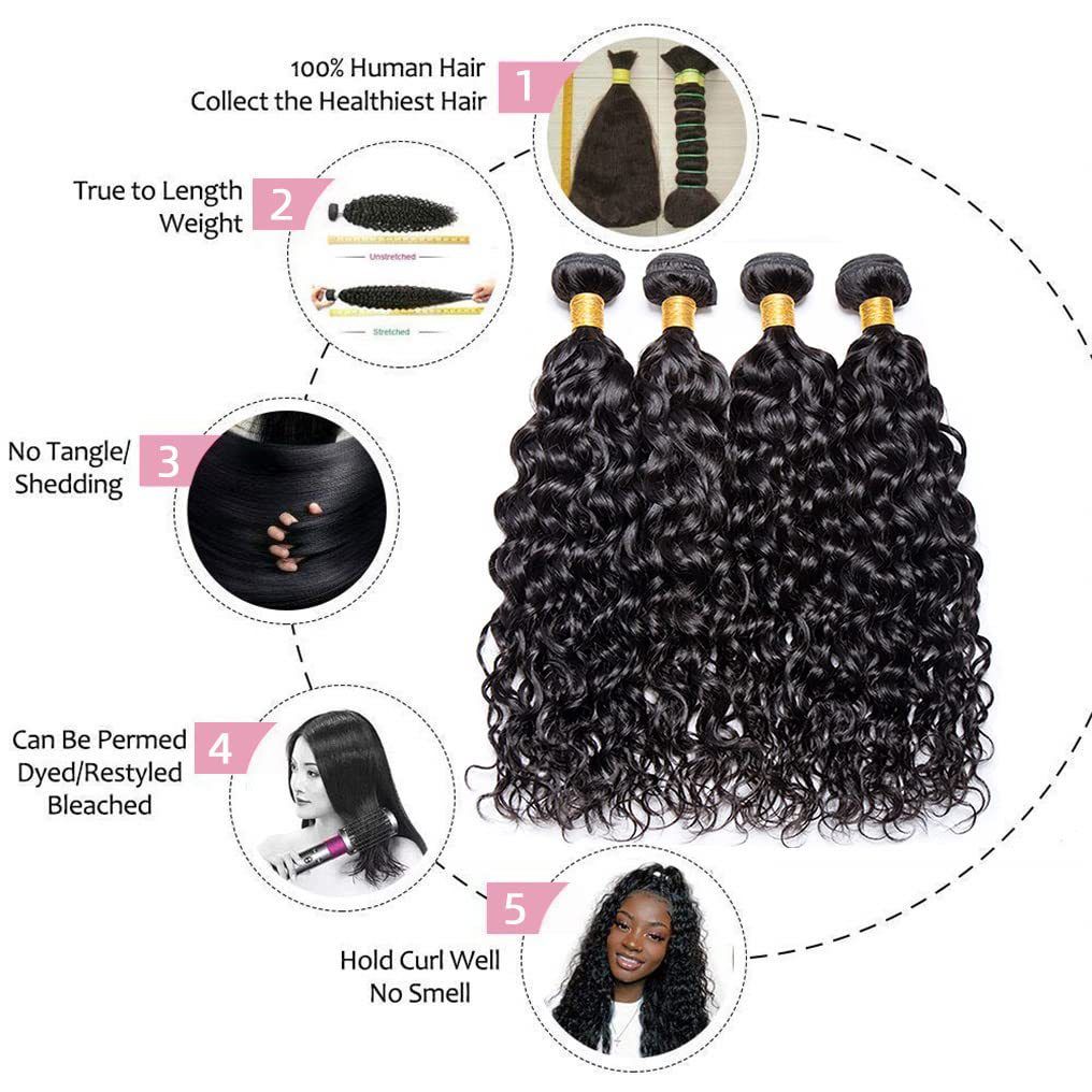 Popular Lady Water Wave Human Hair European &amp; American Natural Fiber Fair Curtain Women Wigs